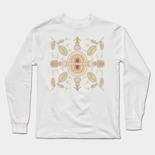 Rainbow No. 9- golden floral pattern Long Sleeve T-Shirt